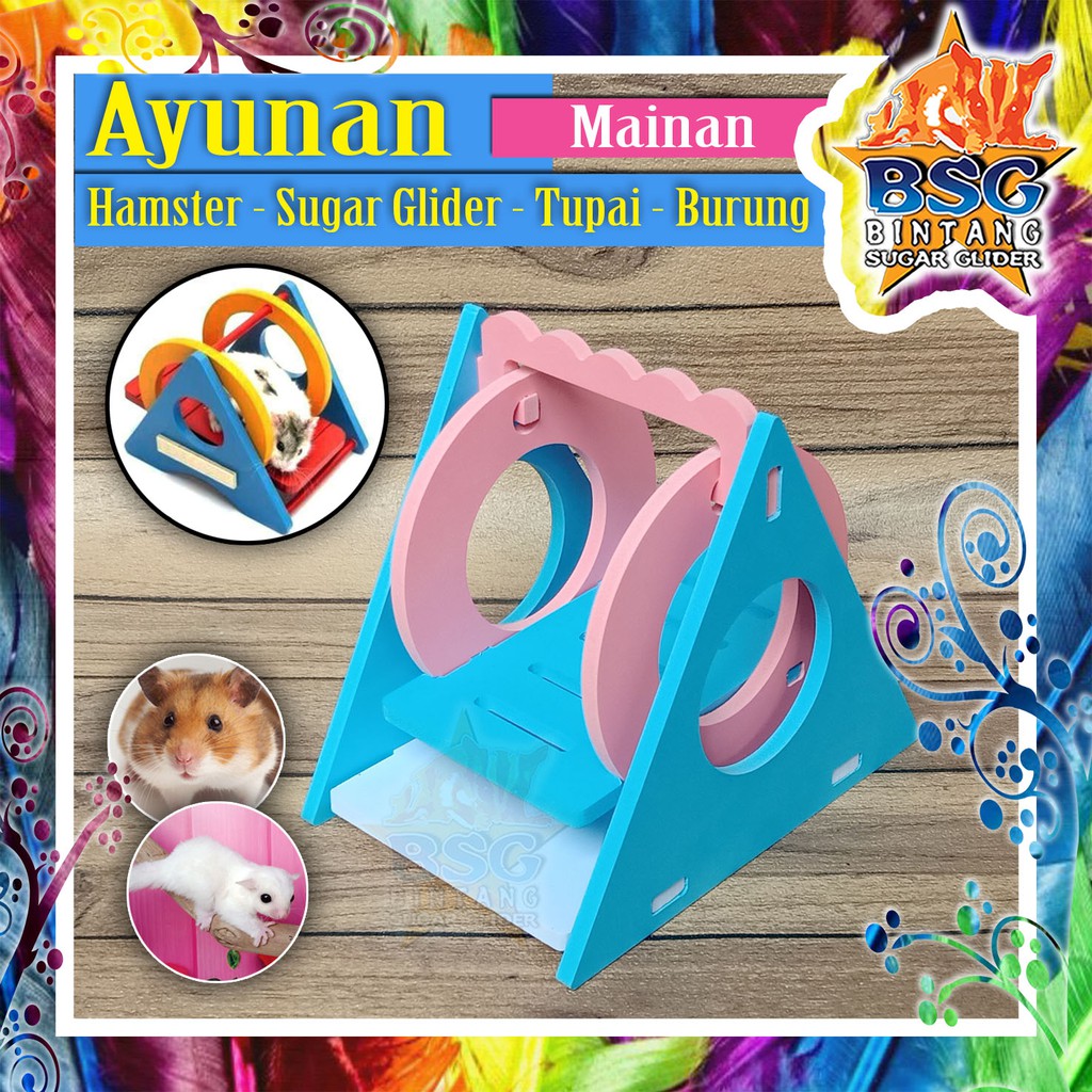 Jual Ayunan Segitiga Mainan Hamster - Sugar Glider - Tupai - Love Bird ...