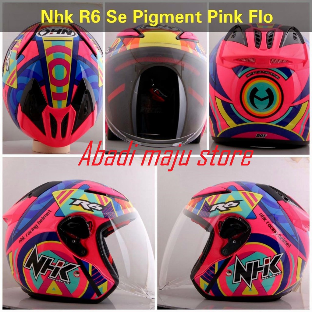 Jual Helm NHK R6 Pigment Flo Original | Shopee Indonesia