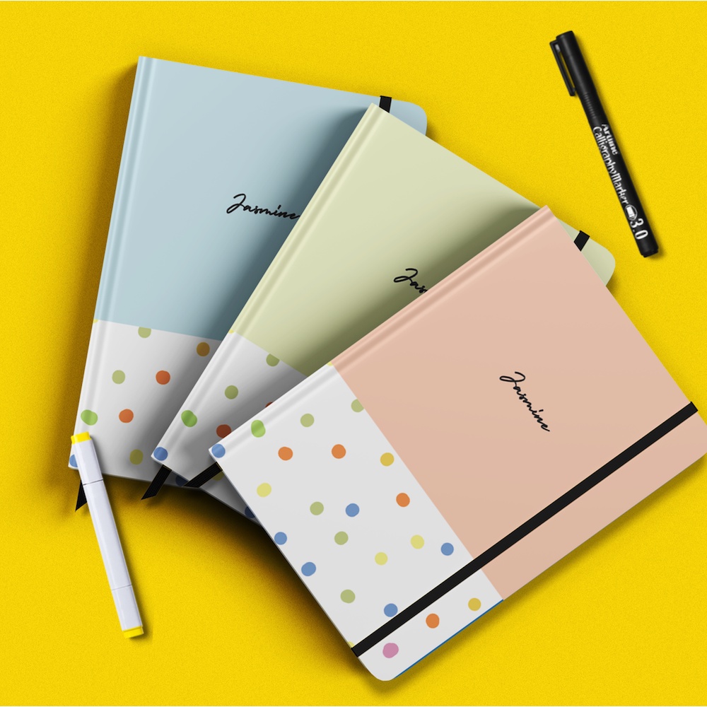 Jual Buku Tulis Notebook Catatan Planner Hard Cover Custom Ukuran A5
