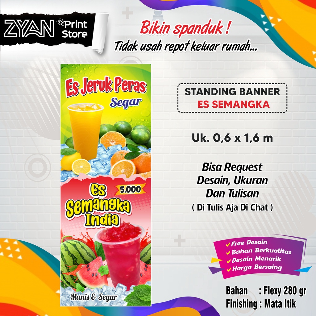 Jual SPANDUK BANNER ES JERUK DAN ES SEMANGKA | Shopee Indonesia