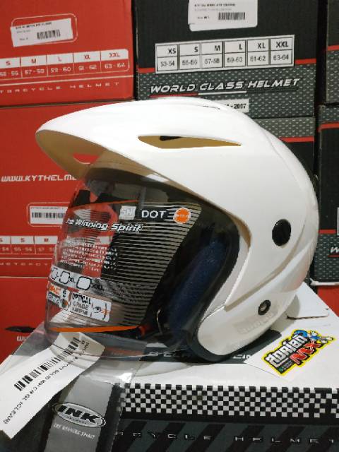 Jual HELM INK CX 22 SOLID WHITE PEARL HELM INK TOPI ORIGINAL HELM INK ...