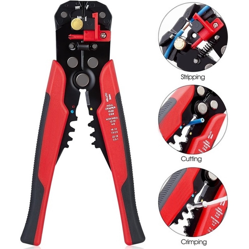 Jual Automatic Wire Stripper Crimper Wire Cuter Pliers Cutting Pressing Potong Electrician 7323