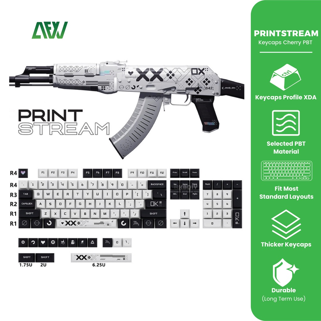 Jual CSGO Printstream Keycaps Cherry PBT Profile Sublime 118 Key Set Shopee Indonesia