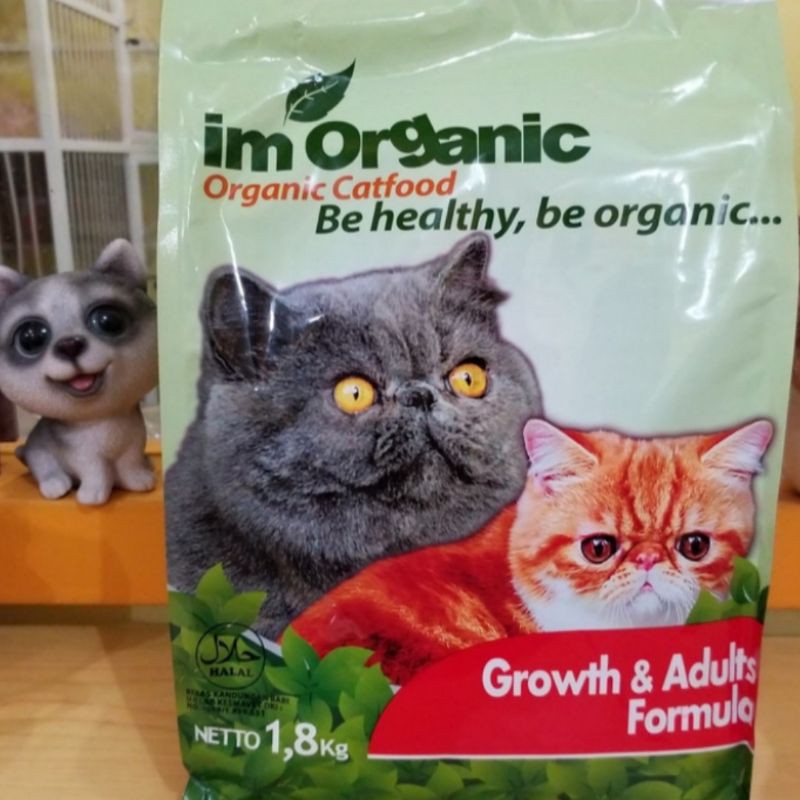 Jual Im Organic Cat Food Growth and Adults Formula 1,8kg Makanan