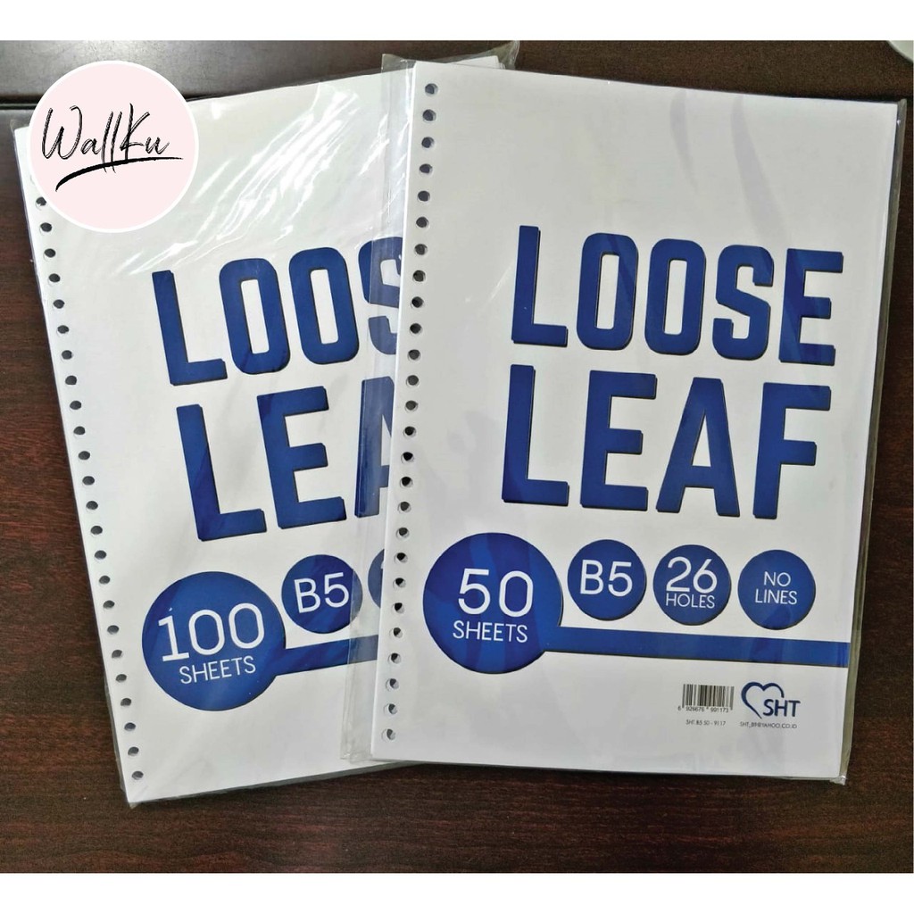 Jual Kertas Loose Leaf Buku Binder Kerta Loose Leaf Polos Dan
