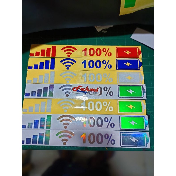 Jual Stiker Mobil Viral Tiktok Baterai Hp signal wifi untuk kaca depan ...