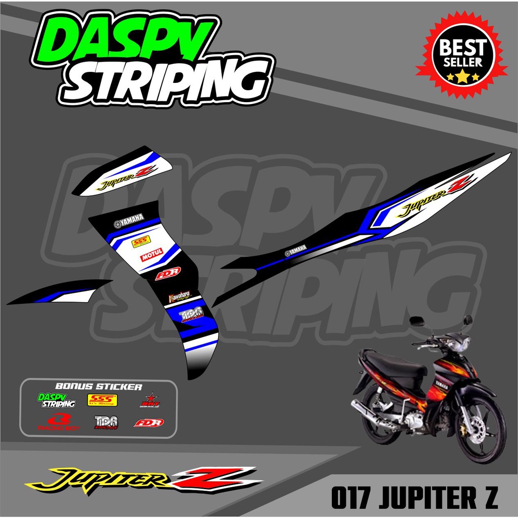 Jual Sticker Striping Variasi Jupiter Z Burhan - Striping Motor Jupiter