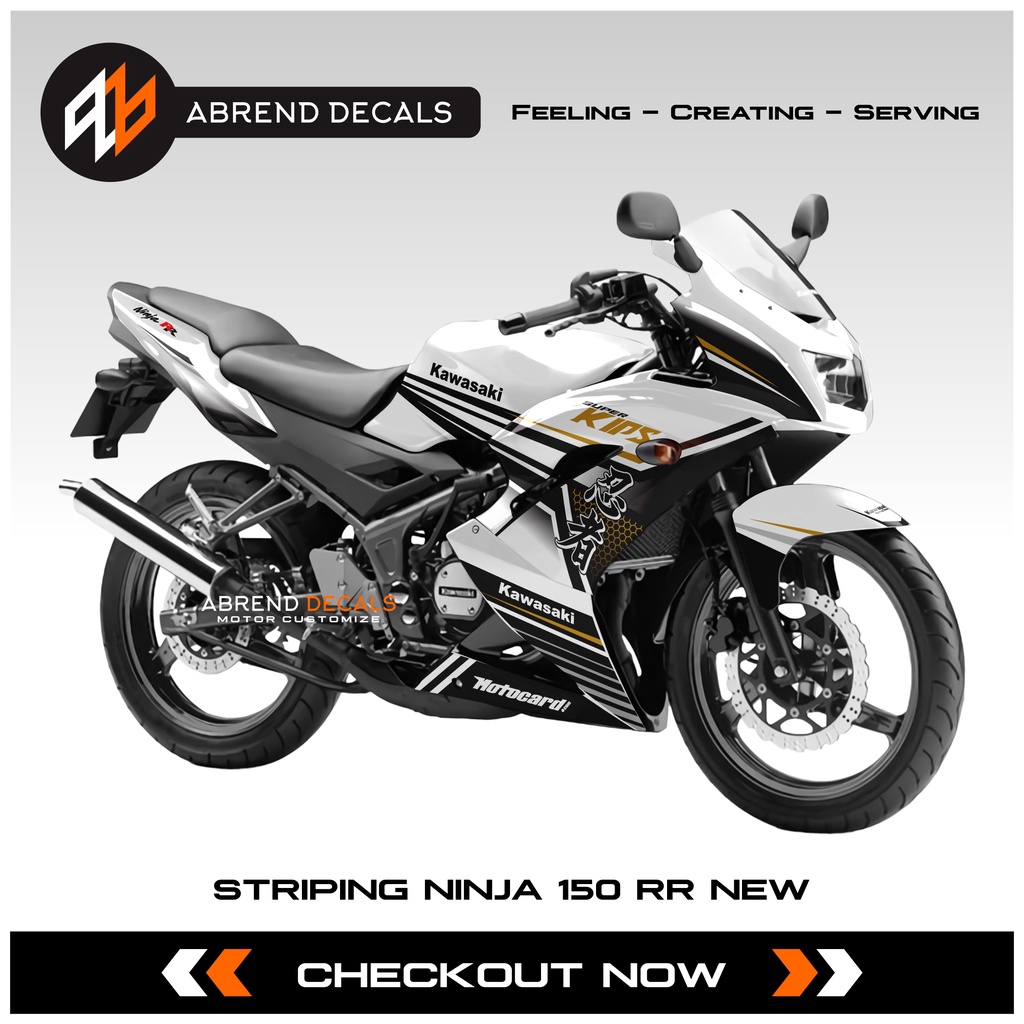 Jual Striping Ninja 150 RR New SE Kanji Jepang / Stiker Motor Kawasaki ...
