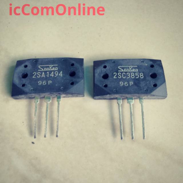Paire Transistors 2SA1494 / 2SC3858 (2SA1494-Y / 2SC3858-Y) Origine Sanken - Neufs