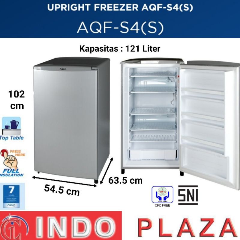 Jual KULKAS FREEZER BERDIRI 4 RAK AQUA JAPAN AQFS4 Shopee Indonesia