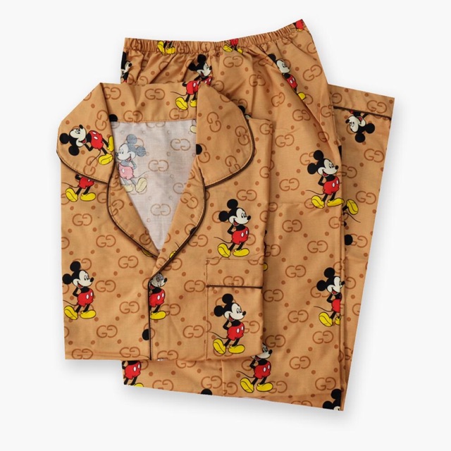 Jual MICKEY GUCCI CHOCO PAJAMAS BAJU TIDUR PIYAMA DEWASA