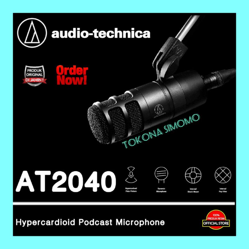 Jual Audio Technica AT2040 / AT 2040 Hypercardioid Dynamic Microphone ...
