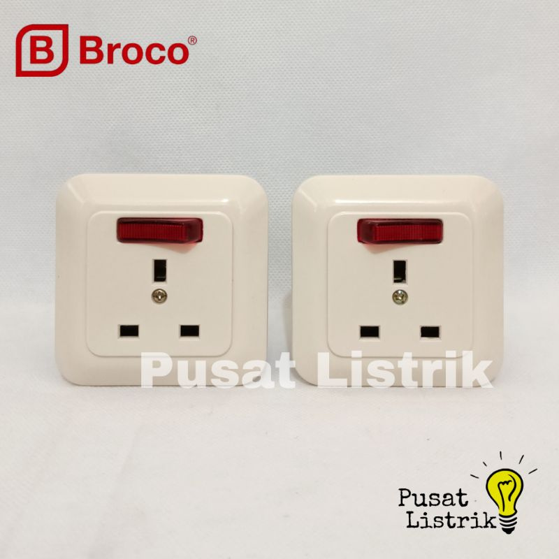 Jual IB Stop Kontak AC Cream Broco Gracio 4155 Socket Outlet Witch ...