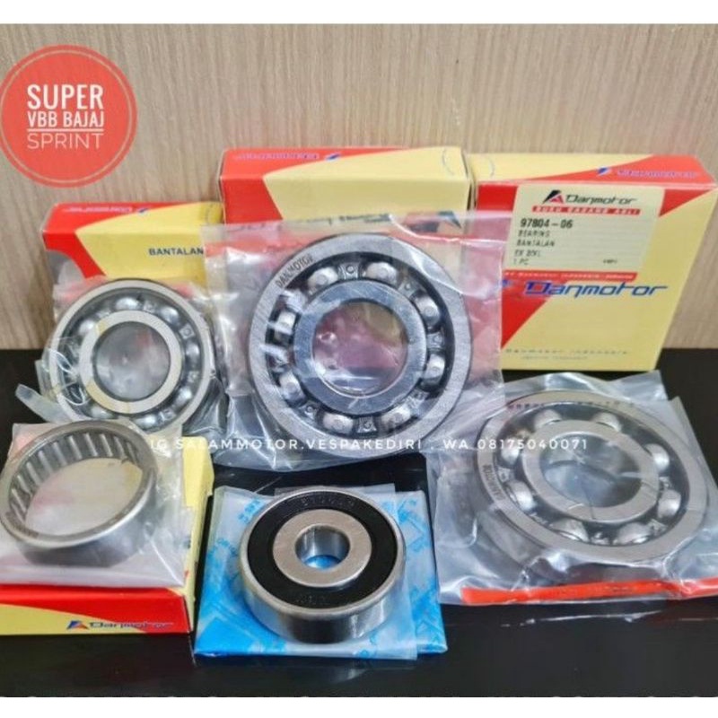 Jual laher bearing roces set mesin vespa as kecil 150cc super sprint ...