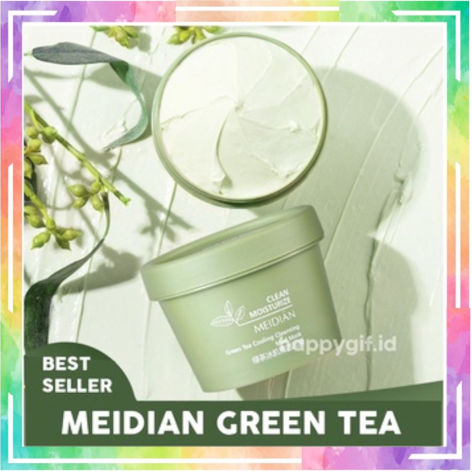 Jual MEIDIAN Green Tea Clay Mask Wajah Green Tea Pore Clean 120gr XX033