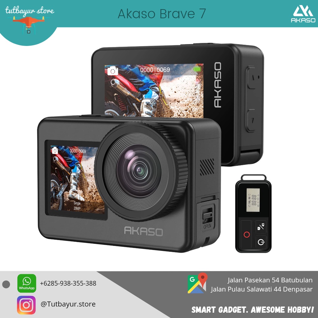 AKASO Brave 7 4K Action Camera with Touch Screen Indonesia