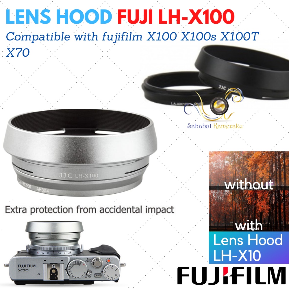 Jual Hood Fuji X100T X100 X100s X200 X300 Lenshood Lens Hood LHX100 For Fujifilm X70 X100