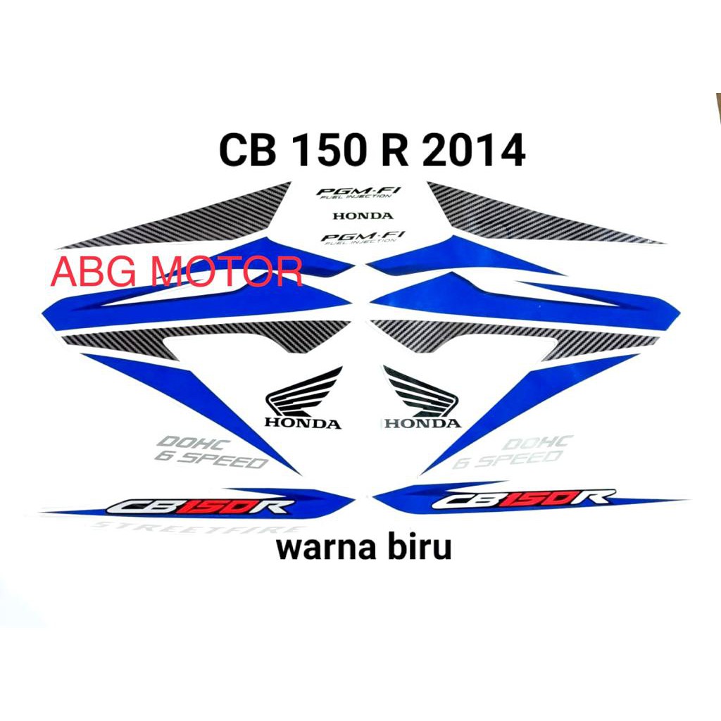 Jual Lis Body Striping Stiker Body Honda Cb150r Cb 150 R 2014 Biru