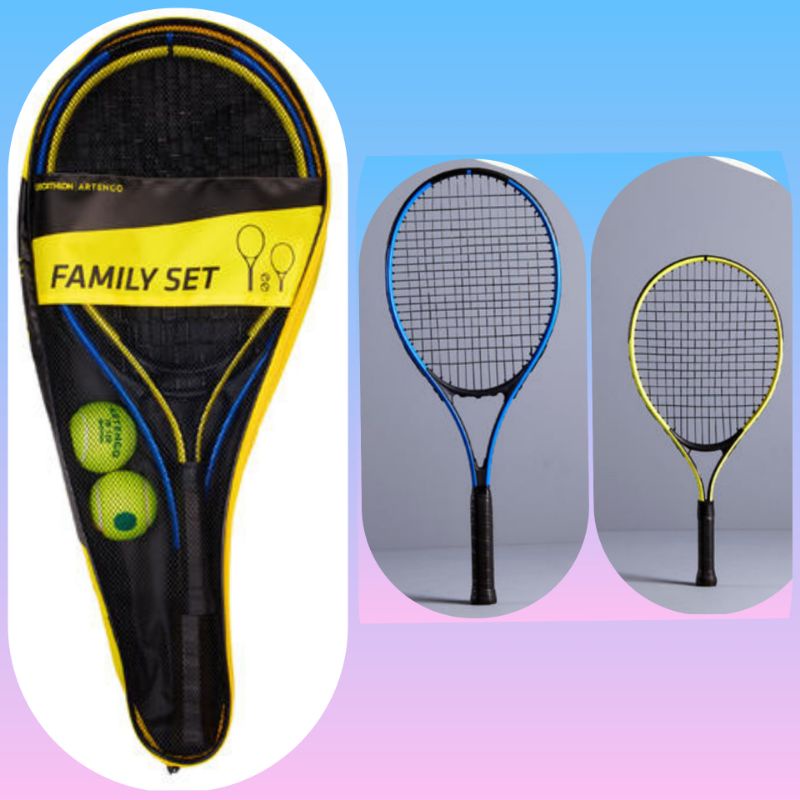 Jual ARTENGO Raket Tenis Family Duo Family Tennis Set 2 Rackets + 2