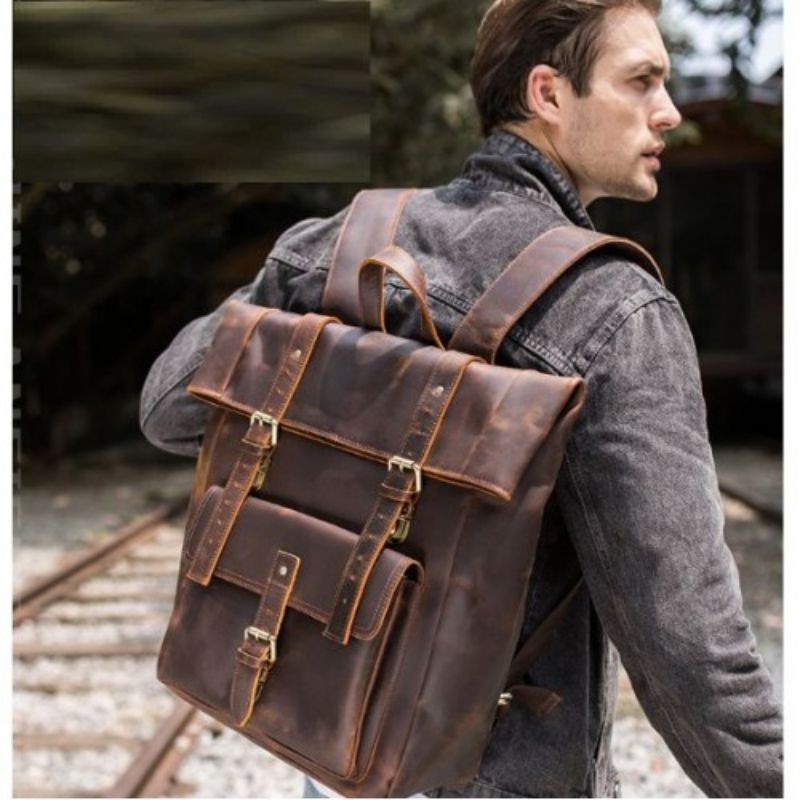 Jual Tas Ransel Backpack Pria Kulit Asli Crazy Horse Leather - Tas Pria ...