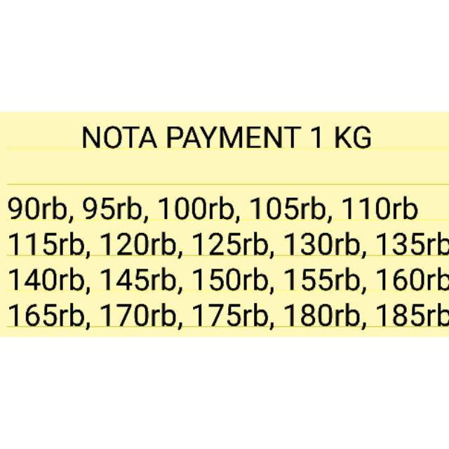 Jual NOTA PAYMENT 1 KG | Shopee Indonesia