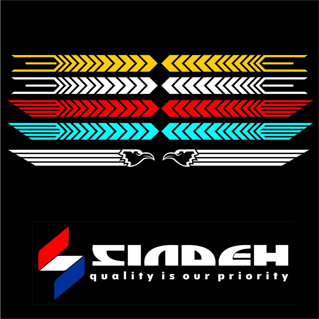 Jual CUTTING STICKER MOBIL STRIPING PANAH STIKER SPION MOBIL STIKER