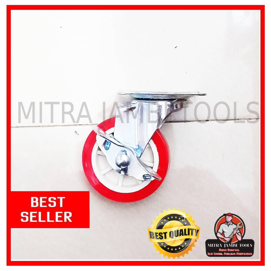 Jual RODA HIDUP REM MERAH 3 INCH | Shopee Indonesia