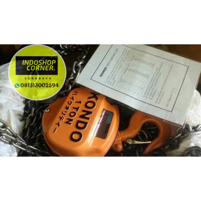 Jual Jual Chain Block Takel Katrol Kondo 1 Ton 5 meter Japan Shopee