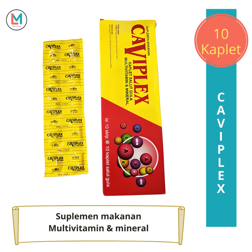 Jual Caviplex | 1 Strip 10 Kaplet | Multivitamin & Mineral | Shopee ...