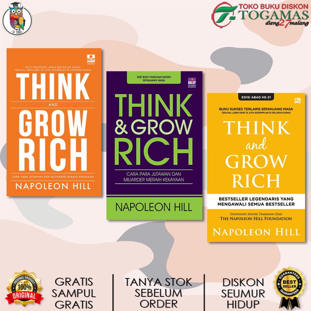 Jual Think And Grow Rich Ed Abad Ke 21 Karya Napoleon Hill Shopee