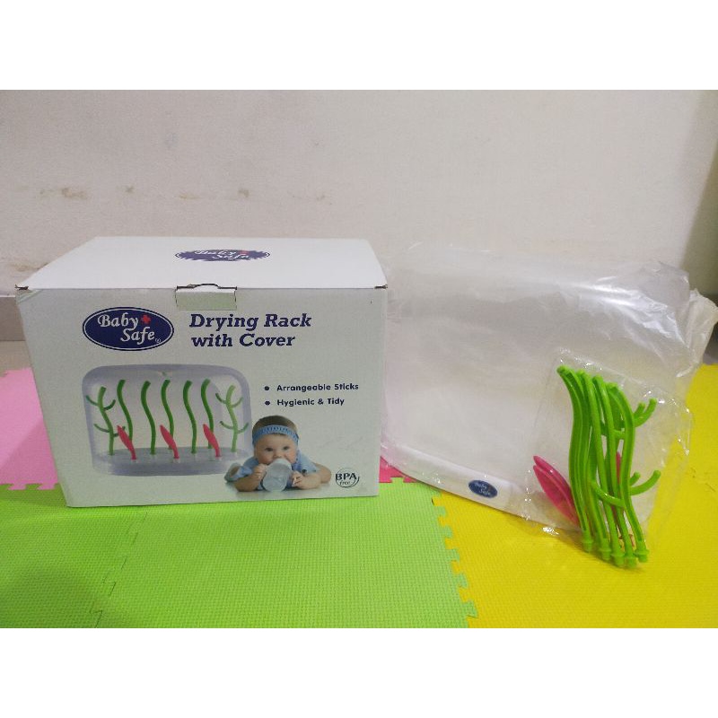 Jual Baby Safe Drying Rack with cover (Rak botol susu bayi) | Shopee ...
