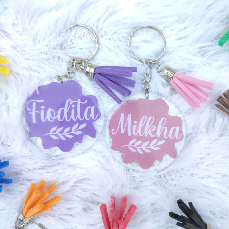 Jual Gantungan Kunci Akrilik Lettering Custom (acrylic keychain