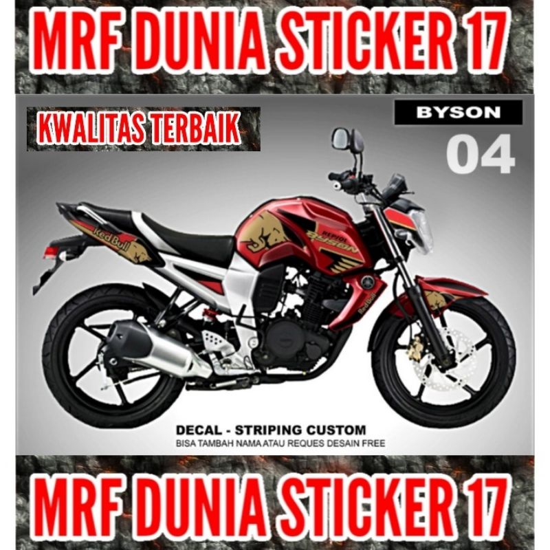 Jual Stiker Motor Byson Stripping Motor Byson Motif Redbul Shopee Indonesia