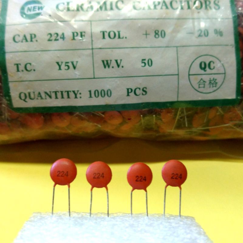 Jual Ceramic capacitor 224pf 100biji | Shopee Indonesia