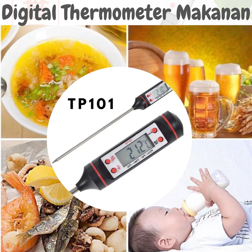 Jual Digital Thermometer Termometer Tp101 Suhu Air Masakan Dapur Susu Kopi Food Termometer 6209