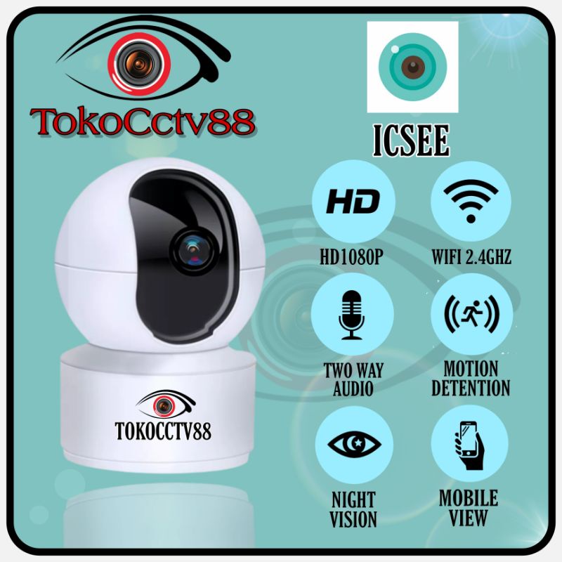 Jual IP Camera Mini Auto Tracking 8MP FULL HD Wifi Camera CCTV Icsee ...