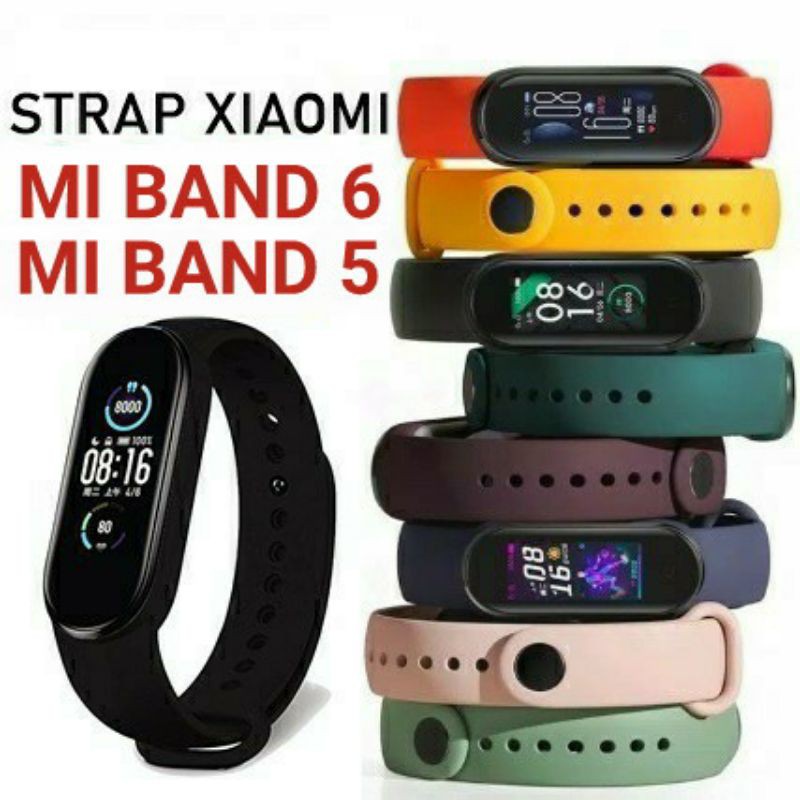 Jual Strap Xiaomi Mi Band 5 & 6 Replacement Silicone Miband 6 5 Mi