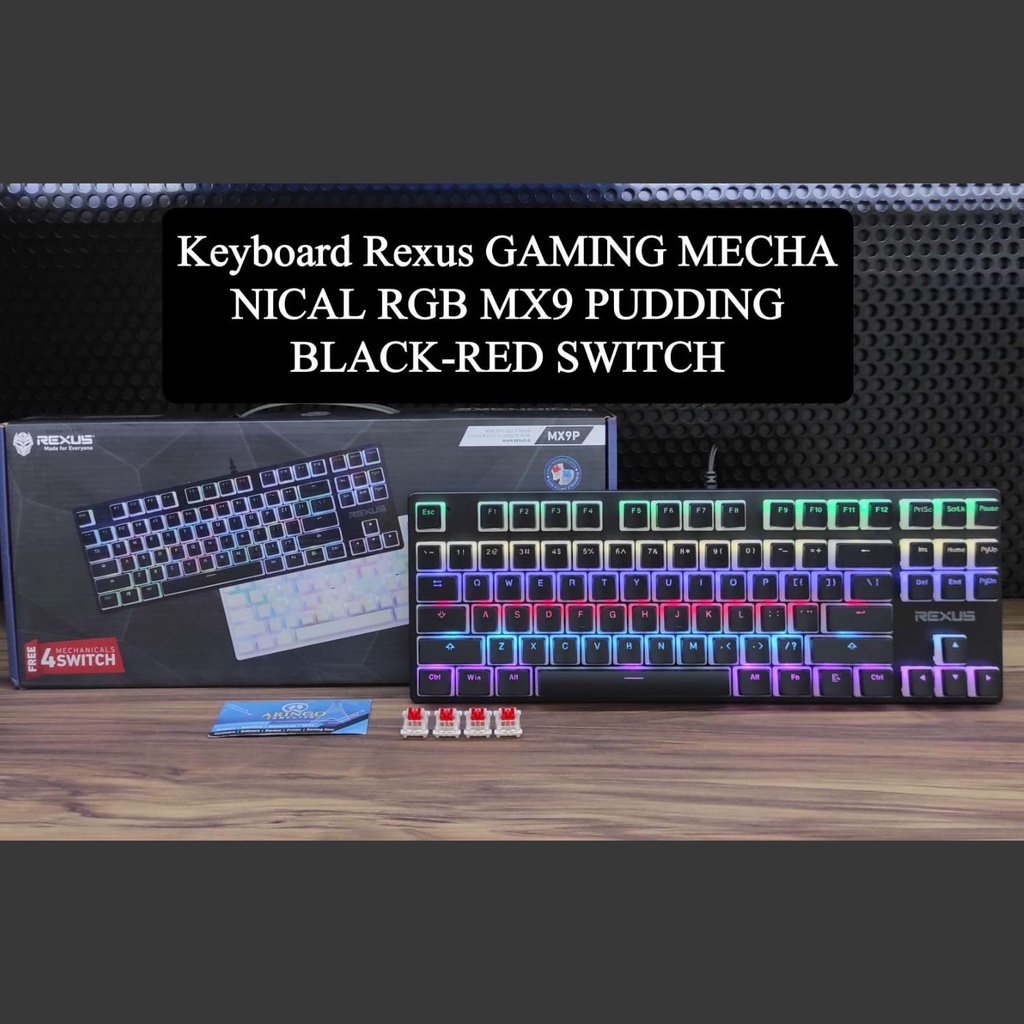 Jual Rexus GAMING MECHANICAL RGB MX9 PUDDING WHITE-RED SWITCH | Shopee ...