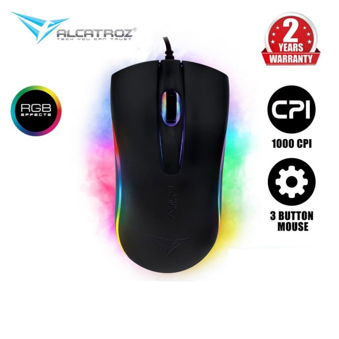 Jual Alcatroz Gaming Mouse Asic 9 RGB FX 1000CPI Wired - 2 Tahun ...