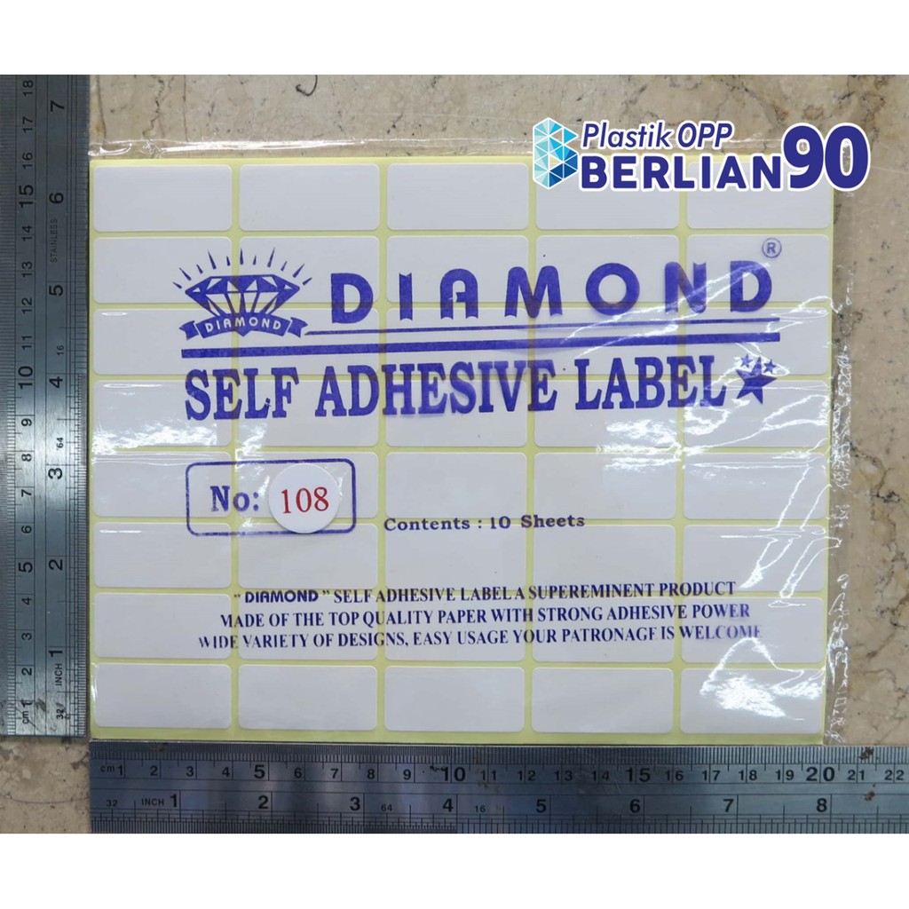 Jual Label 108 Sticker (400 label) 3,8 x 1,8 cm isi 10 Lembar / Label ...