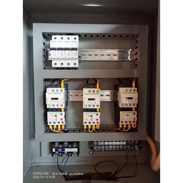 Jual panel blower kandang ayam,3 blower 1 phase,com Schneider, overload ...