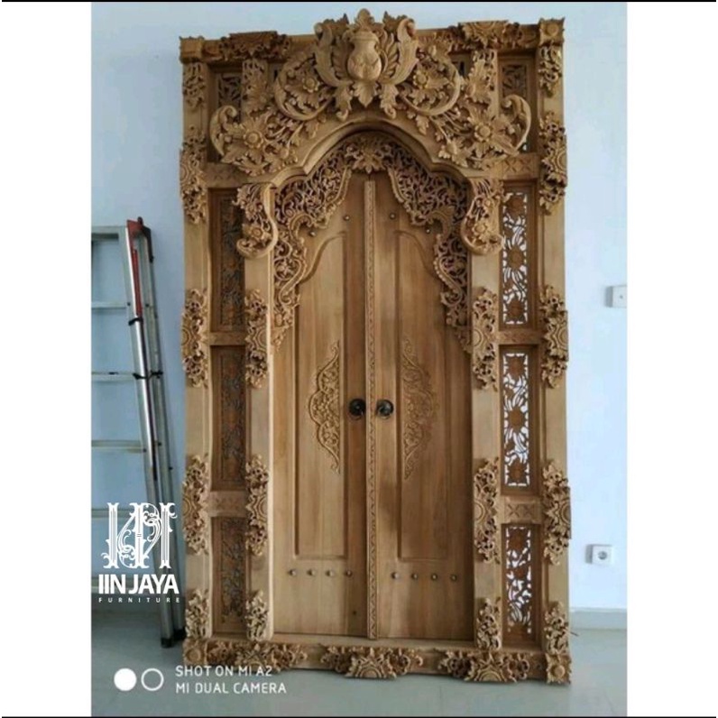 Jual Pintu Gebyok Jendela Gebyok Motif Bali Ukir Kayu Jati Berkualitas Shopee Indonesia 