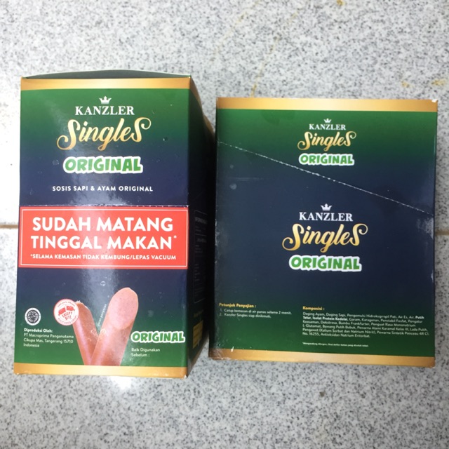 Jual Sosis Kanzler Singles Original 1 Box Isi 12 Pack Shopee Indonesia