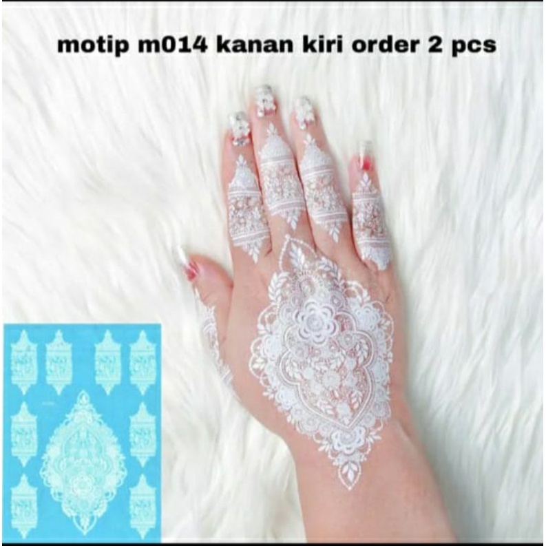 Jual KODE M014 (WAJIB ORDER 2 PCS/ 2 LEMBAR UNTUK TANGAN KANAN DAN KIRI ...