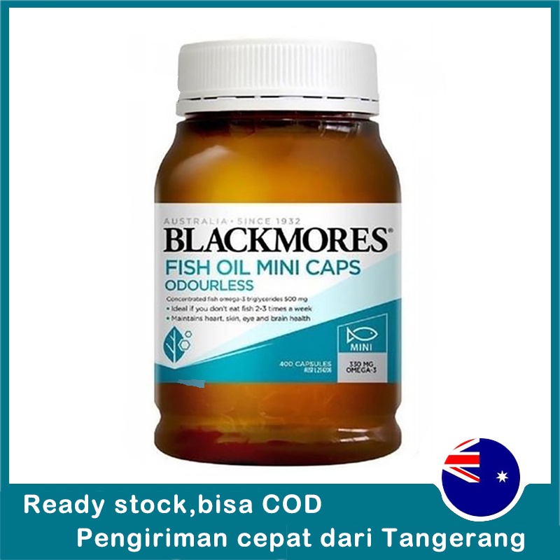 Jual Blackmores Odourless Fish Oil 400 Capsules Mini Caps omega 3