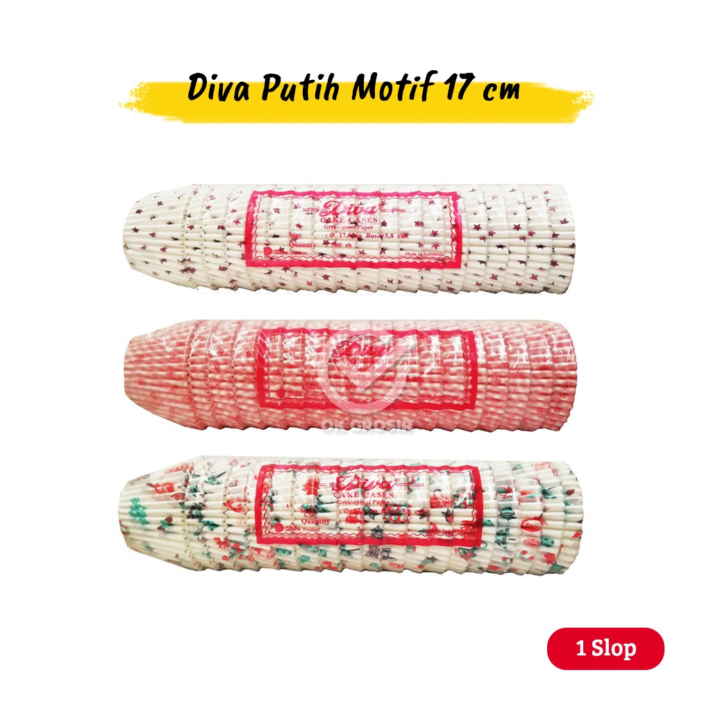 Jual Diva Paper Cup Case PUTIH MOTIF 17 cm (1 SLOP) | Shopee Indonesia