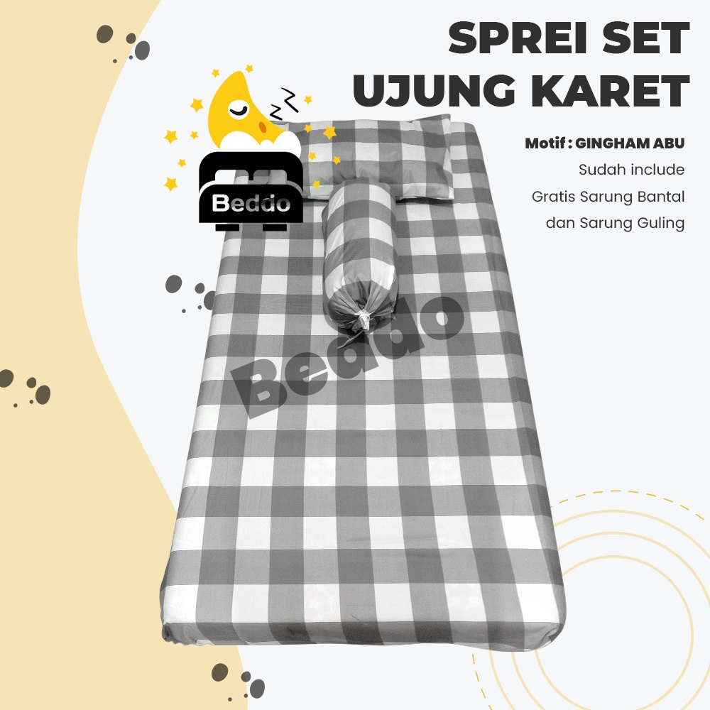 Jual Sprei Set Motif Kotak Hitam No X X Seprai Kasur Busa Aesthetic Promo Termurah