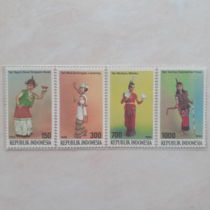 Jual Perangko Indonesia Tarian Daerah Seri 4 Tahun 1995 set lengkap ...