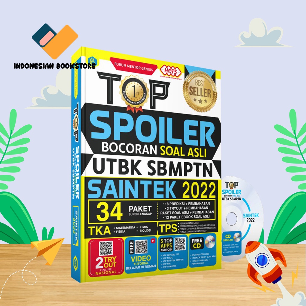 Jual BUKU BIMBINGAN SOAL TES UTBK SBMPTN TOP SPOILER BOCORAN SOAL ASLI ...