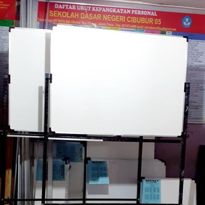 Jual Board / White Board Stand Magnetik Roda 80 120 Cm | Shopee Indonesia